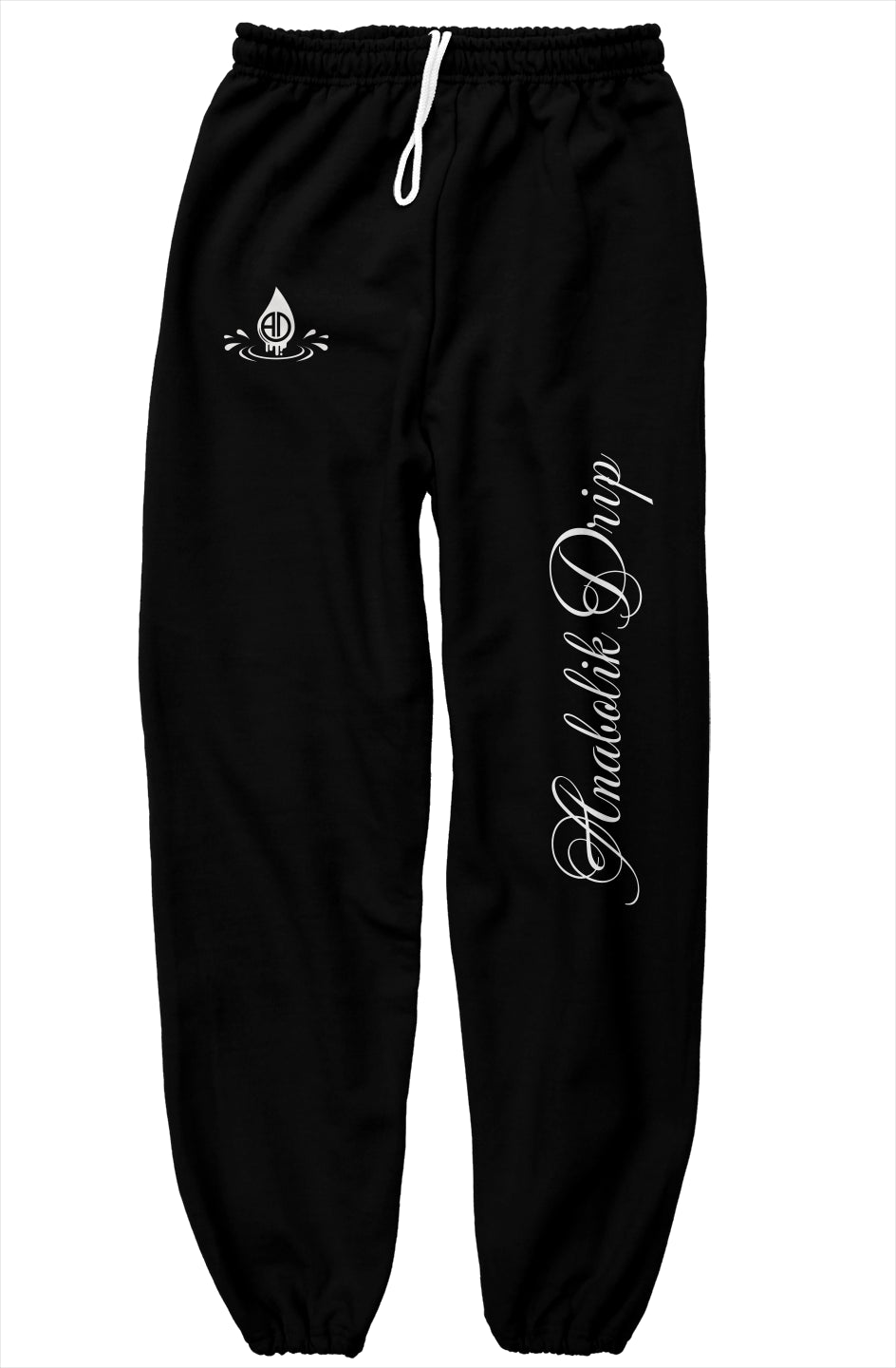 Scripted Design Sweatpants - Black