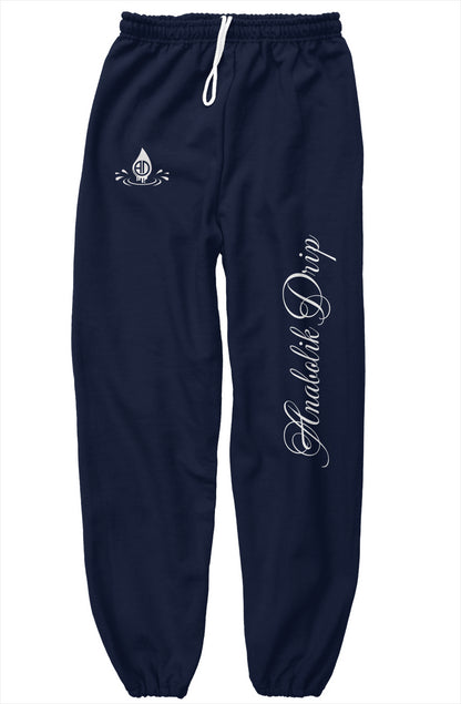 Scripted Design Sweatpants - Navy