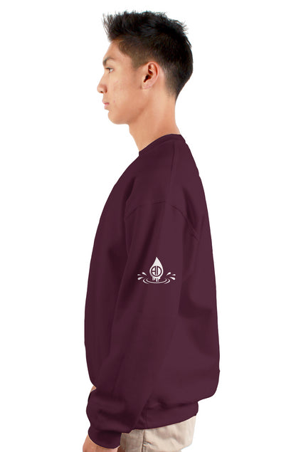 Arched Crewneck - Maroon