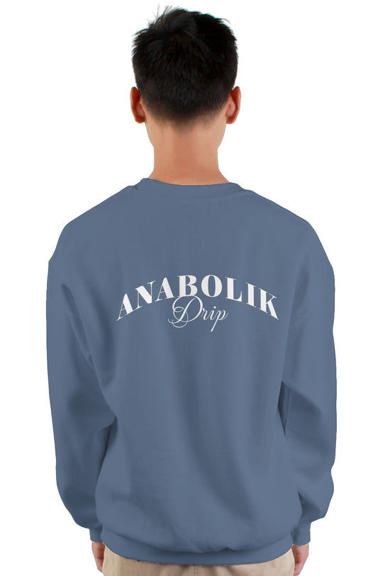 Arched Crewneck - Indigo Blue